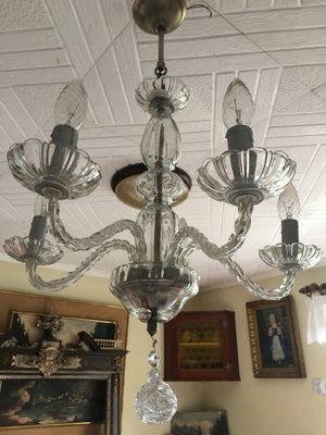 Venetian Glass Chandelier, 1950s-WQQ-660167