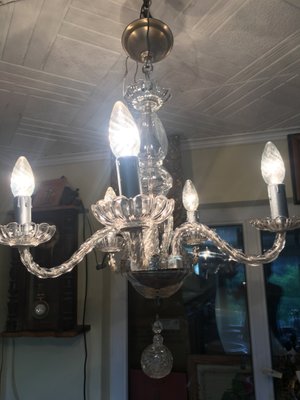 Venetian Glass Chandelier, 1950s-WQQ-660167