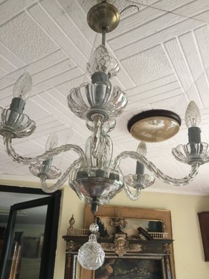 Venetian Glass Chandelier, 1950s-WQQ-660167