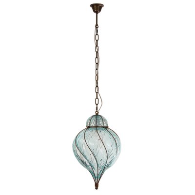 Venetian Lantern Lamp with Pointed Murano Glass Puffed Watercolor Color, Italy, 1990s-MPO-1722420