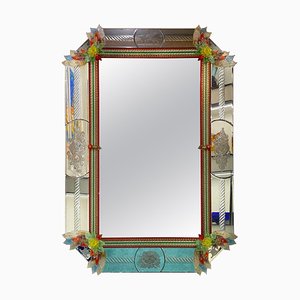 Venetian Multi-Colored Murano Glass Mirror-MBH-1032433