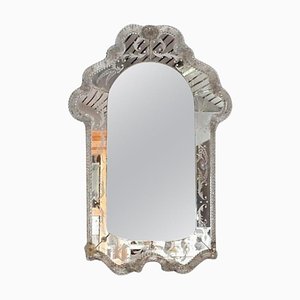 Venetian Murano Floral Wall Mirror-JG-1814918