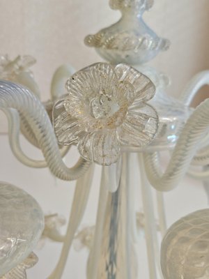 Venetian Murano Glass 6-Light Chandelier with Flower Decor, 1970-ZUW-1799339