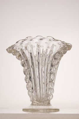 Venetian Murano Glass Bullicante Vase by Ercole Barovier for Barovier & Toso, 1940s-QES-1153525