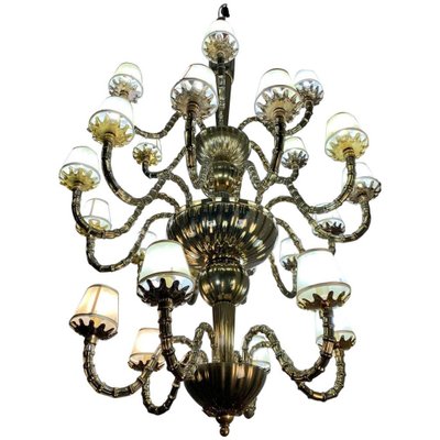 Venetian Murano Glass Chandelier, Italy, 1980s-FGA-923238