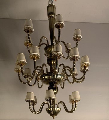 Venetian Murano Glass Chandelier, Italy, 1980s-FGA-923238