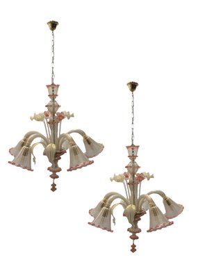 Venetian Murano Glass Chandeliers, 1960s, Set of 2-JJC-1780055