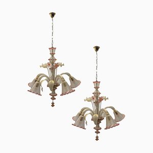 Venetian Murano Glass Chandeliers, 1960s, Set of 2-JJC-1780055