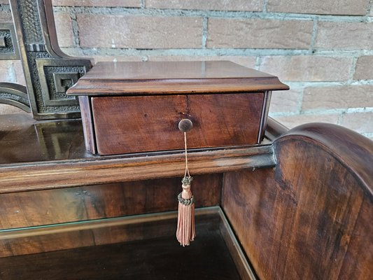 Venetian Sideboard in Mahogany & Glass with Swivel Mirror, 1890s-ZUW-1799298