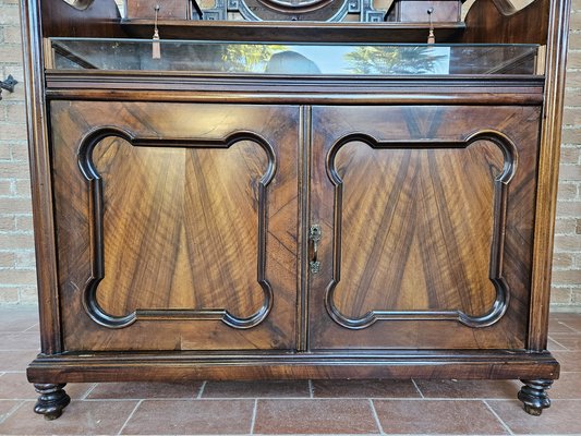 Venetian Sideboard in Mahogany & Glass with Swivel Mirror, 1890s-ZUW-1799298