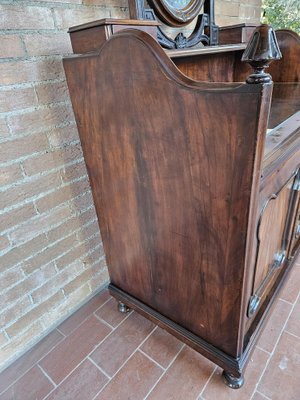 Venetian Sideboard in Mahogany & Glass with Swivel Mirror, 1890s-ZUW-1799298