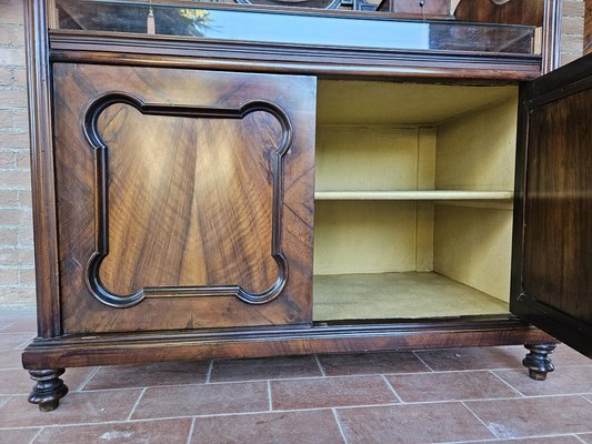 Venetian Sideboard in Mahogany & Glass with Swivel Mirror, 1890s-ZUW-1799298