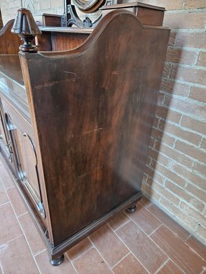 Venetian Sideboard in Mahogany & Glass with Swivel Mirror, 1890s-ZUW-1799298