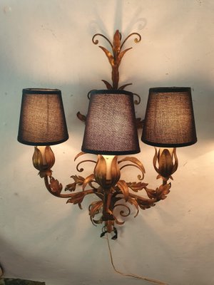 Venetian Tole Wall Sconces, 1950s, Set of 2-FO-1406717