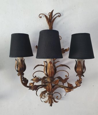 Venetian Tole Wall Sconces, 1950s, Set of 2-FO-1406717