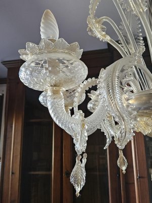 Venetian Transparent and Nuanced Murano Glass Chandelier, 1970s-ZUW-1799514