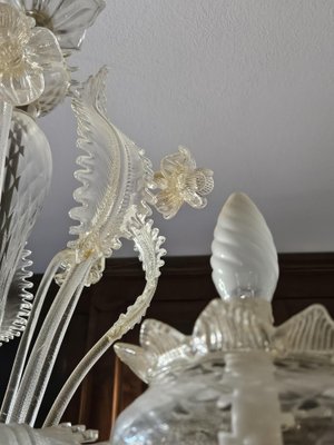 Venetian Transparent and Nuanced Murano Glass Chandelier, 1970s-ZUW-1799514