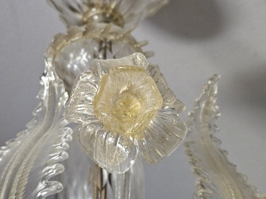 Venetian Transparent and Nuanced Murano Glass Chandelier, 1970s-ZUW-1799514