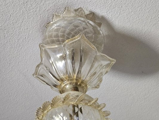 Venetian Transparent and Nuanced Murano Glass Chandelier, 1970s-ZUW-1799514