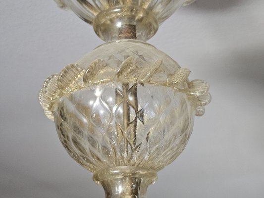 Venetian Transparent and Nuanced Murano Glass Chandelier, 1970s-ZUW-1799514