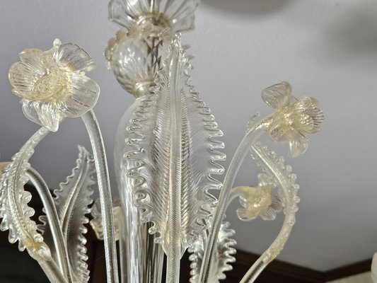 Venetian Transparent and Nuanced Murano Glass Chandelier, 1970s-ZUW-1799514