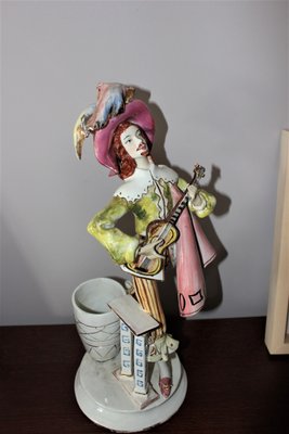 Venetian Troubadour Porcelain Statuette-UWJ-1117690