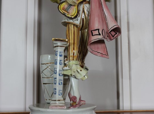 Venetian Troubadour Porcelain Statuette-UWJ-1117690