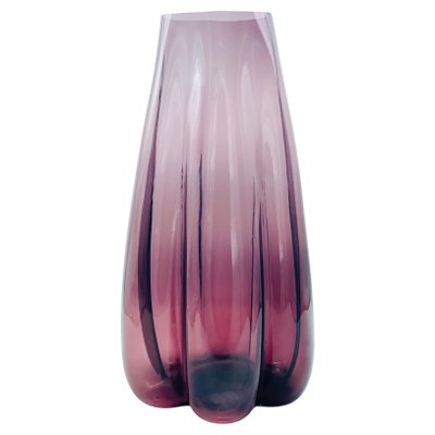 Venetian Violet Murano Glass Vase in Alessadro Mendini Style, Italy, 1970s-YUW-1318925