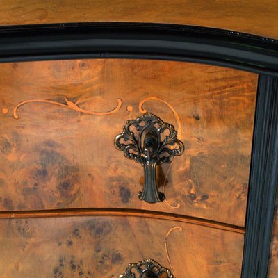 Venetian Walnut Credenza with Gold Leaf Mirror, 1920s-NJV-585197