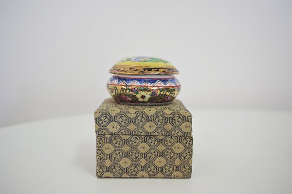 Venice Boxes in Fabric and Wood, 1970s, Set of 5-KNM-944871