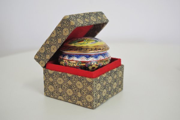 Venice Boxes in Fabric and Wood, 1970s, Set of 5-KNM-944871