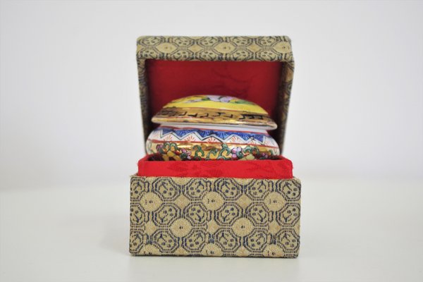 Venice Boxes in Fabric and Wood, 1970s, Set of 5-KNM-944871