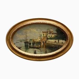 Venice - Italian Landscape Oil on Canvas Painting-YUW-1305978