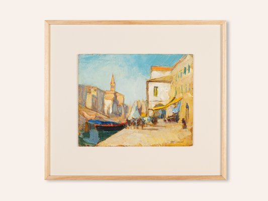 Venice, Oil on Plate, Framed-GPP-1066596