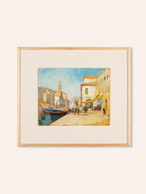 Venice, Oil on Plate, Framed-GPP-1066596