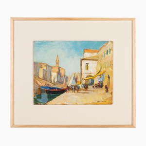 Venice, Oil on Plate, Framed-GPP-1066596