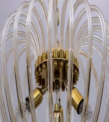 Venini Chandelier in Murano Glass and Brass by Paolo Venini for Venini, Italy, 1950s-FER-906378