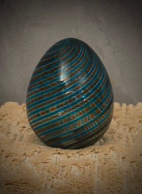 Venini Murano Art Glass Egg 50th Confartigianato Series Egg, 1997-UH-2018434