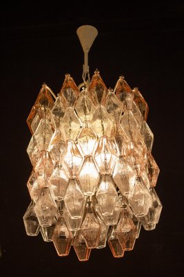 Venini Pink and Ice Poliedri Chandelier by Carlo Scarpa, 1955-MBH-1031762