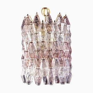 Venini Pink and Ice Poliedri Chandelier by Carlo Scarpa, 1955-MBH-1031762