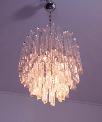 Venini Style Chandeliers in Murano with 92 Trasparent Prism, 1990-OVO-1235336