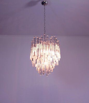 Venini Style Chandeliers in Murano with 92 Trasparent Prism, 1990-OVO-1235336