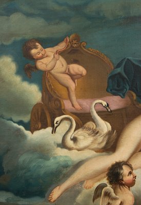 Venus & Adonis, 18th Century, Oil on Canvas, Framed