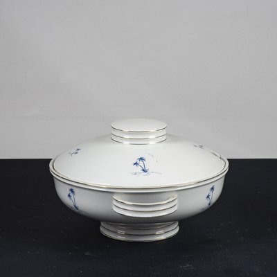 Verbano Laveno Ceramic Tureen with Blue Decorations-RAQ-1815826