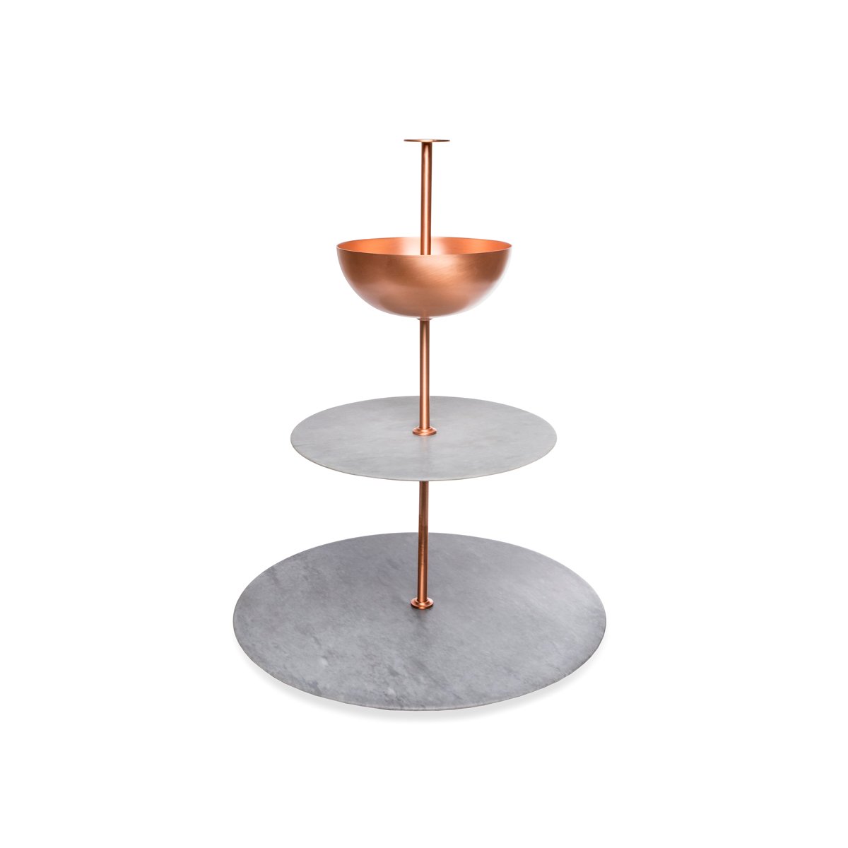 Versilia Marble and Copper Lunar Cycle Stand by Elisa Ossino for Paola C.