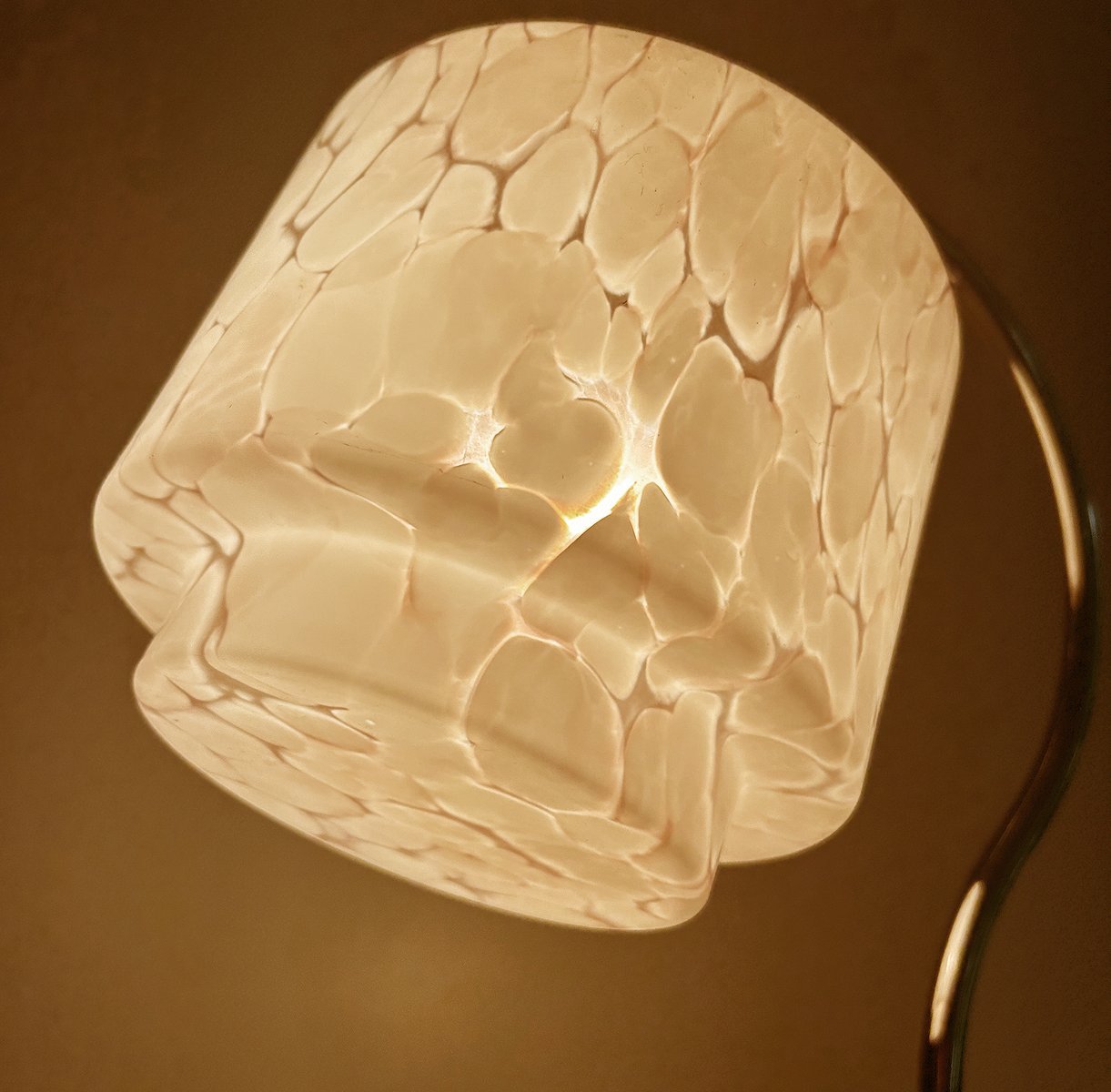 Very Large Art Deco Glass Table Lamp, 1970s