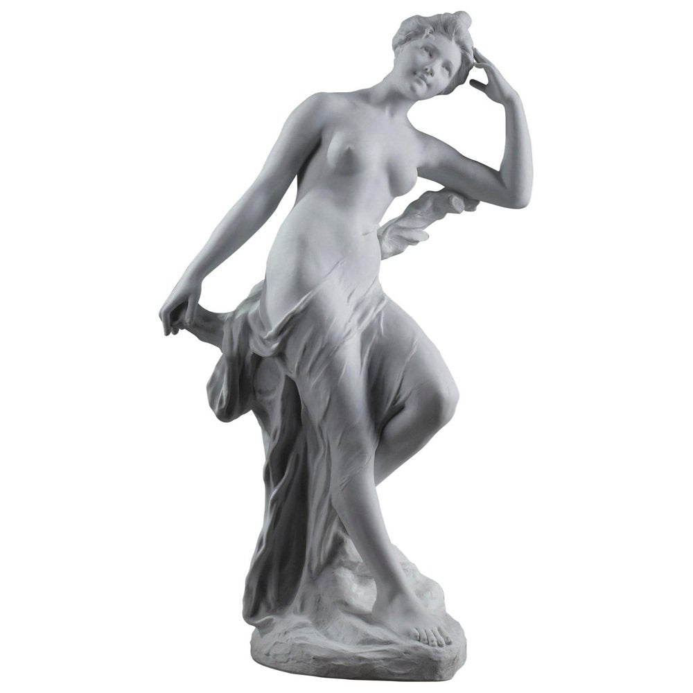 Very Large Art Nouveau Bisque Sculpture of Bather