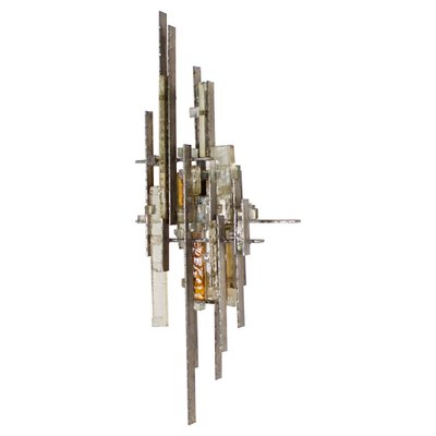 Very Large Brutalist Sconce by Albano Poli for Poliarte, 1970s-QT-1263299