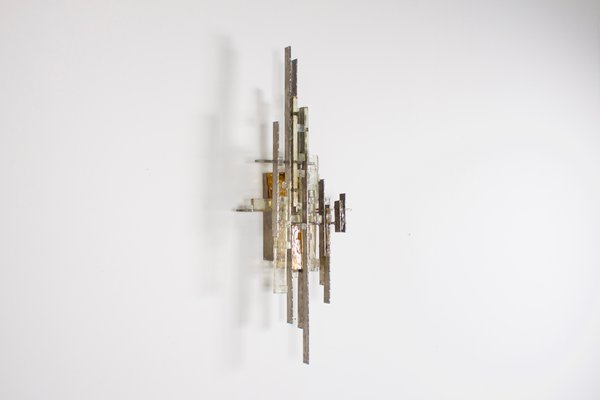 Very Large Brutalist Sconce by Albano Poli for Poliarte, 1970s-QT-1263299