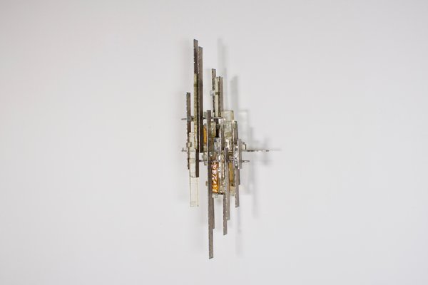 Very Large Brutalist Sconce by Albano Poli for Poliarte, 1970s-QT-1263299